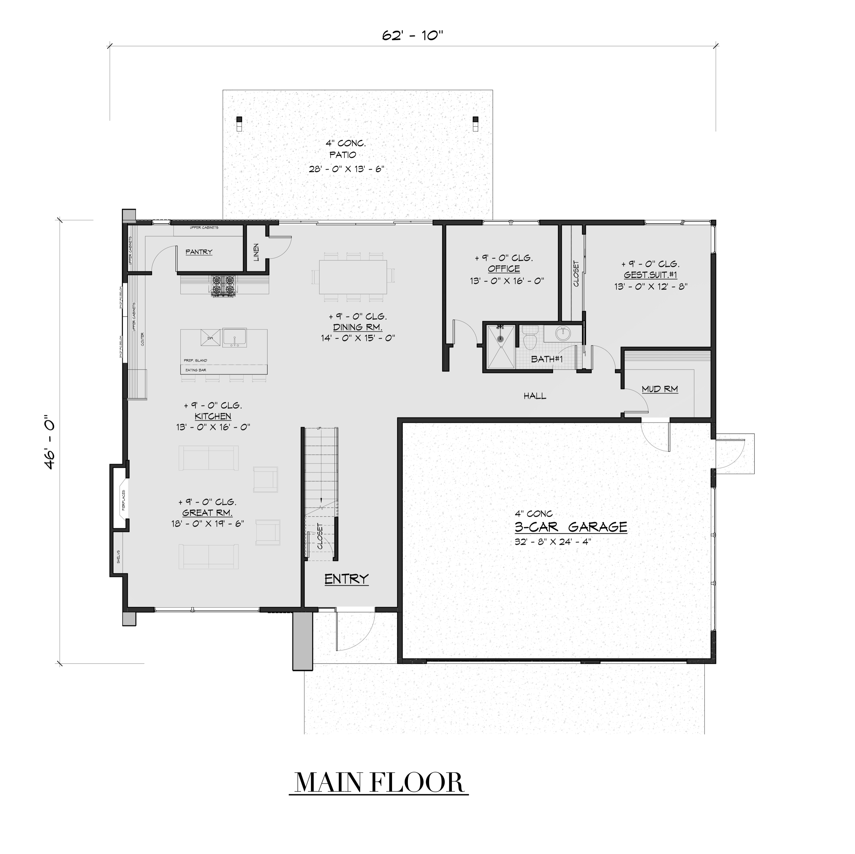 Main floor plan for The Modern