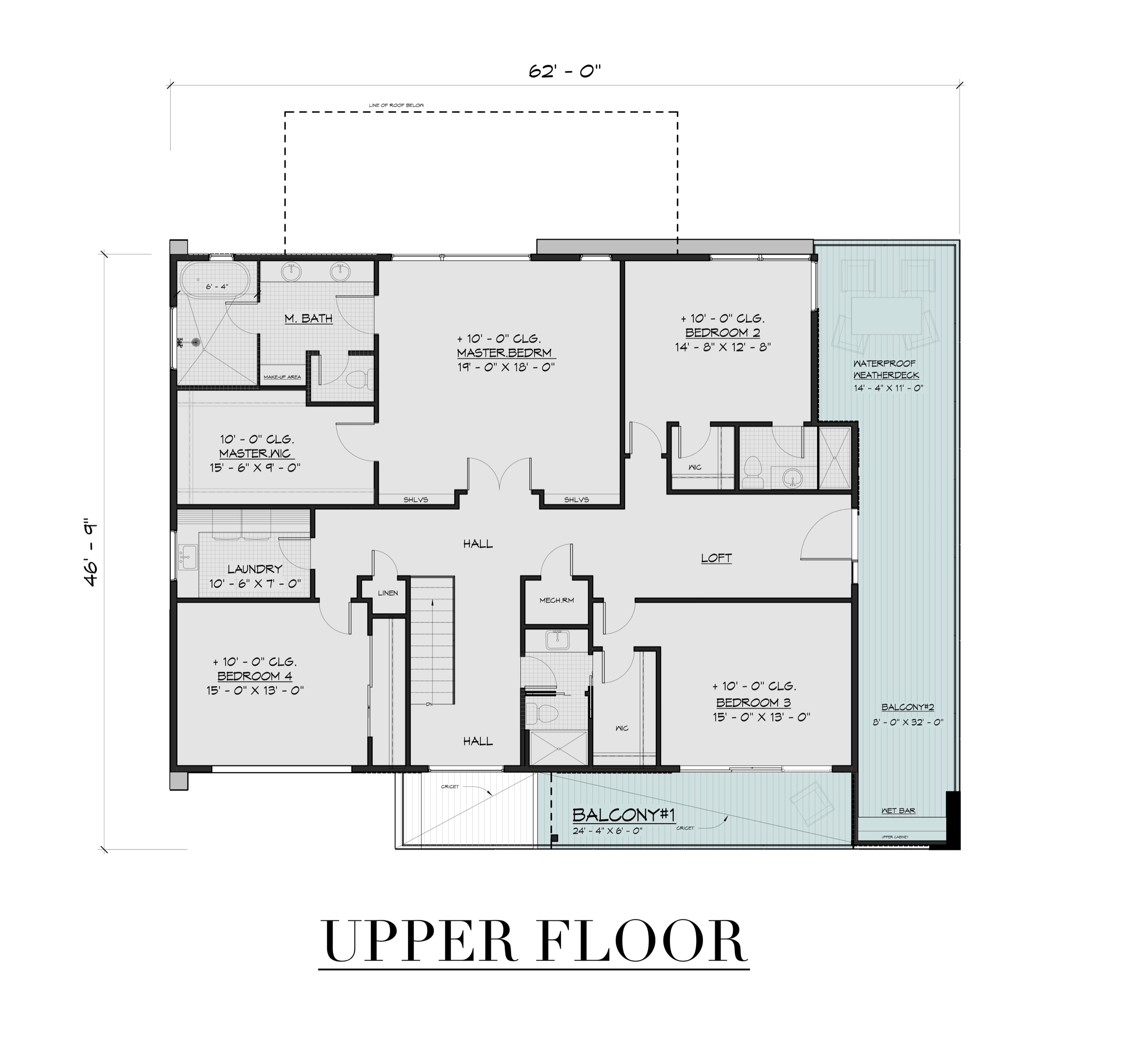 Upper floor plan for The Modern